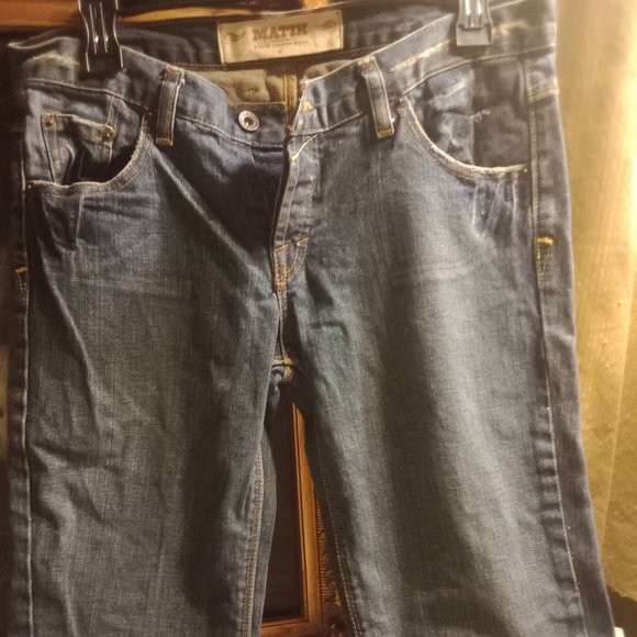 Matix boot leg wide leg jeans with cute front buttons - Picture 1 of 4